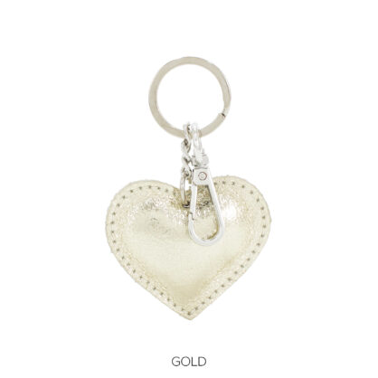 Metallic Heart Bag Charm/Keyring
