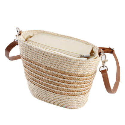 Small Straw Stripe Summer Bag