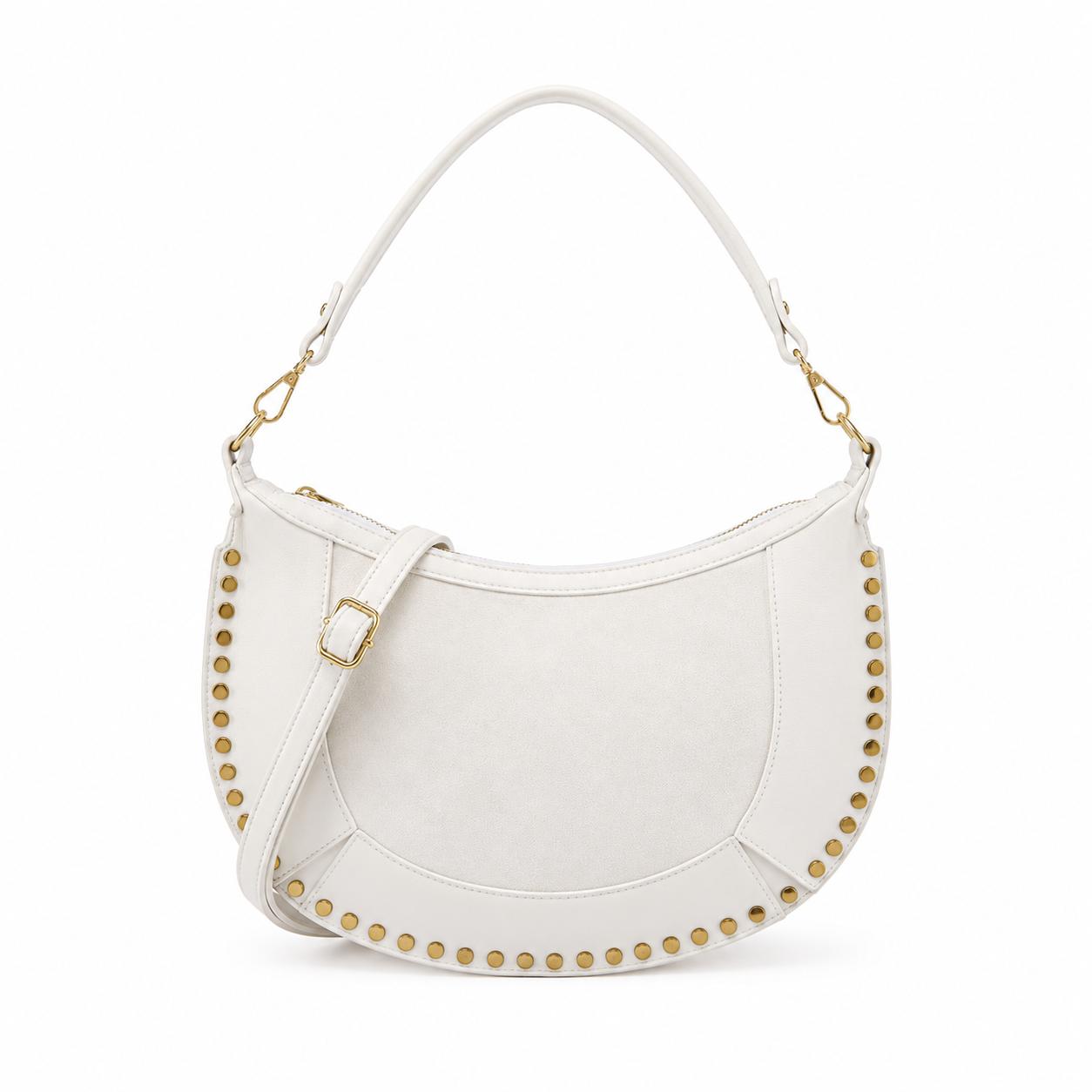 Studded Crescent Shoulder Bag - Image 2