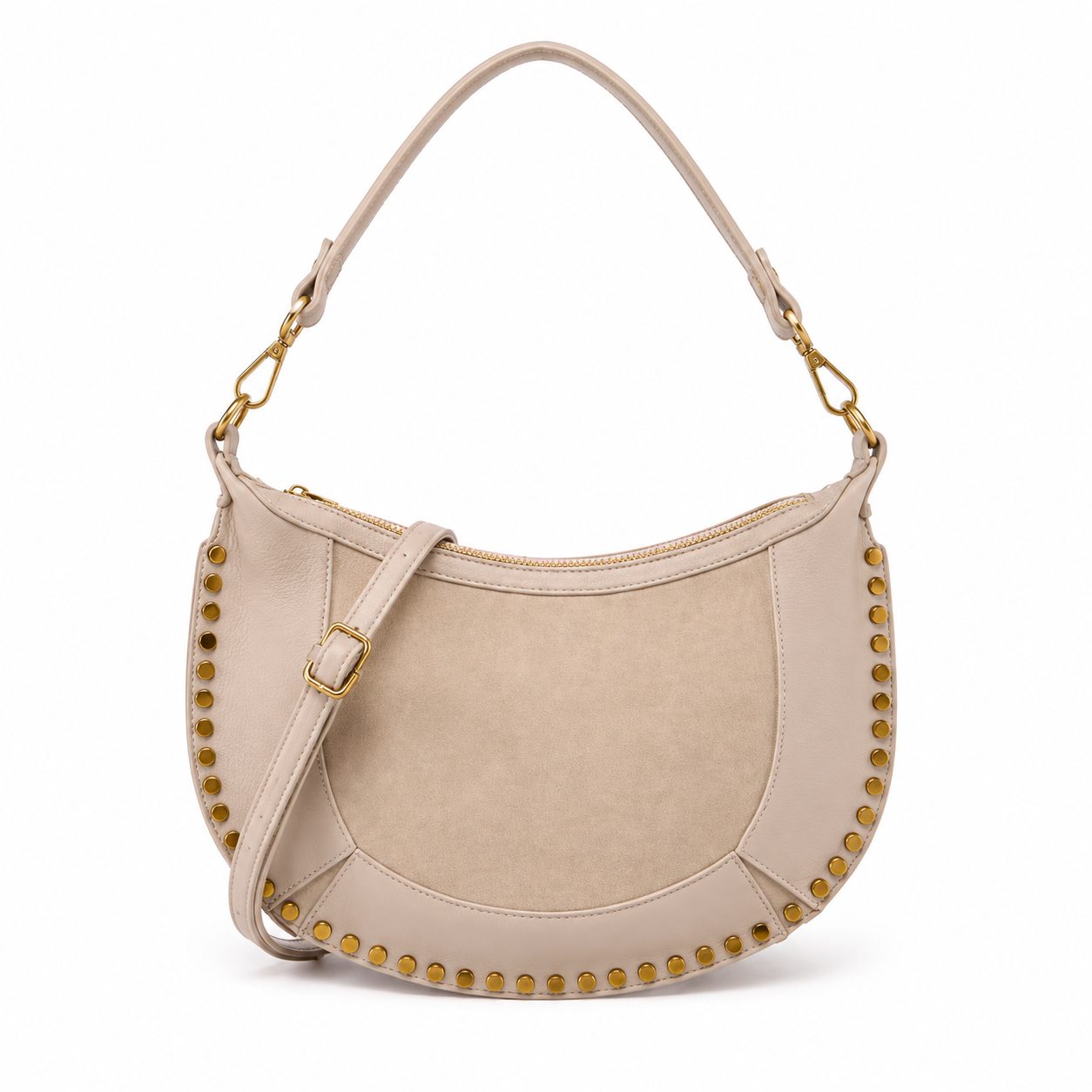 Studded Crescent Shoulder Bag - Image 5