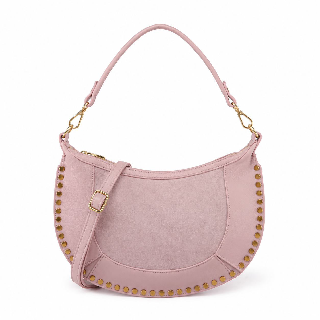Studded Crescent Shoulder Bag - Image 4