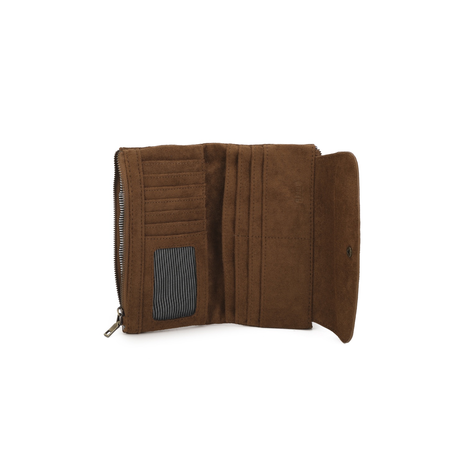 Long Suedette RFID Popper Purse - Image 6