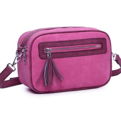 Sandy Suede Double Zip Camera Bag