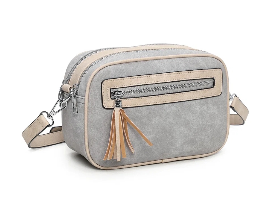 Sandy Suede Double Zip Camera Bag - Image 7