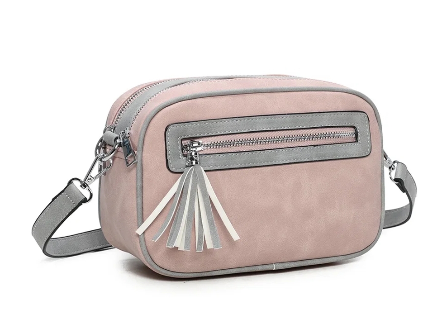 Sandy Suede Double Zip Camera Bag - Image 6