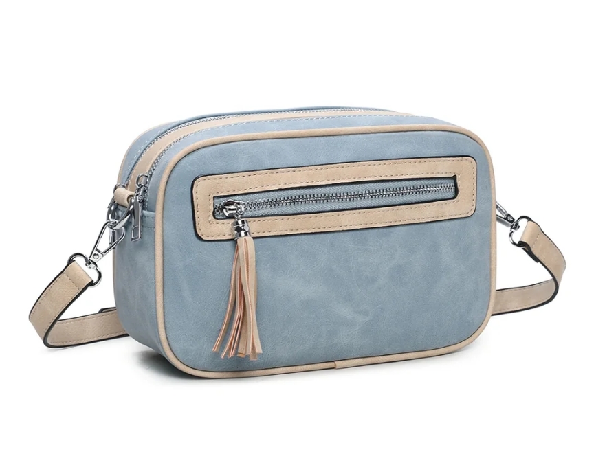Sandy Suede Double Zip Camera Bag - Image 5