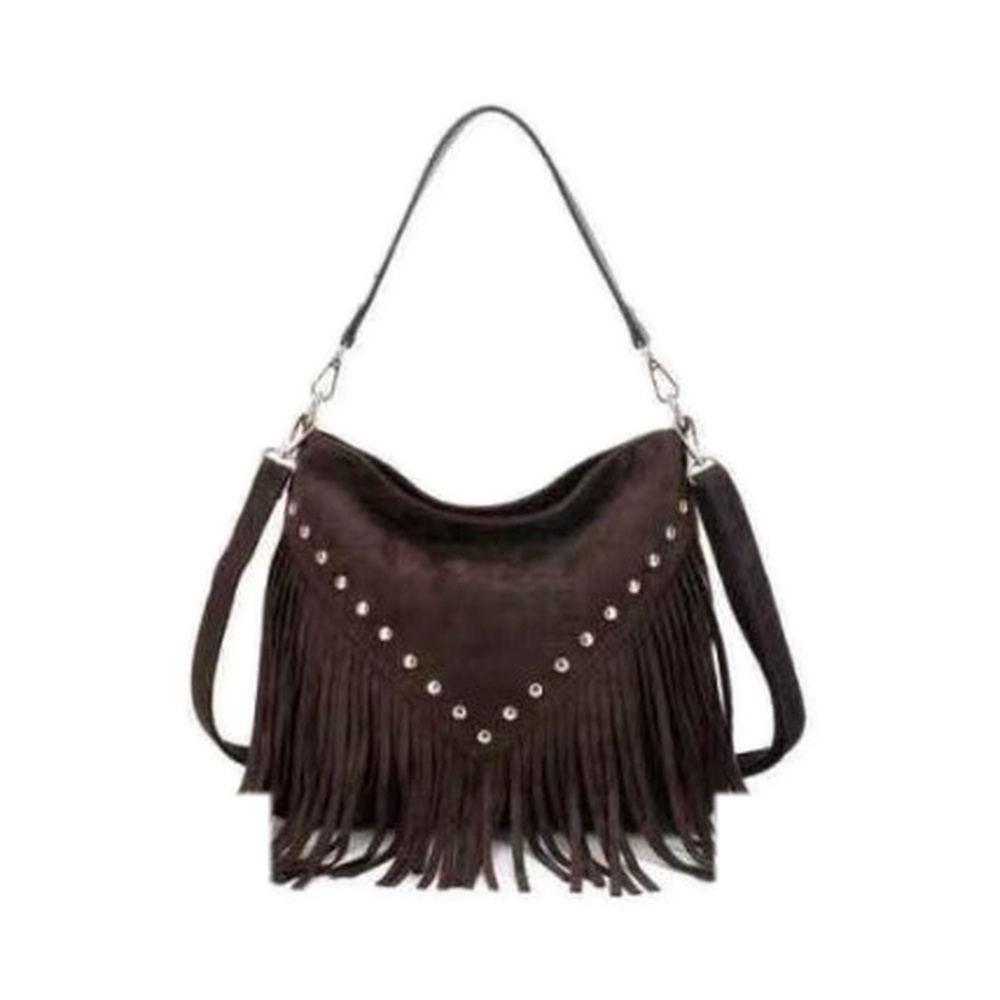 Fringe Stud Shoulder Bag - Image 9