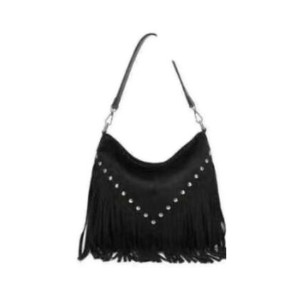 Fringe Stud Shoulder Bag