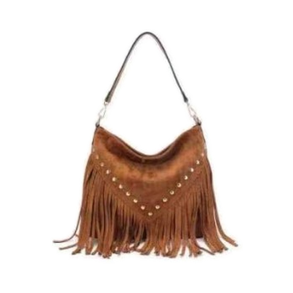 Fringe Stud Shoulder Bag - Image 4
