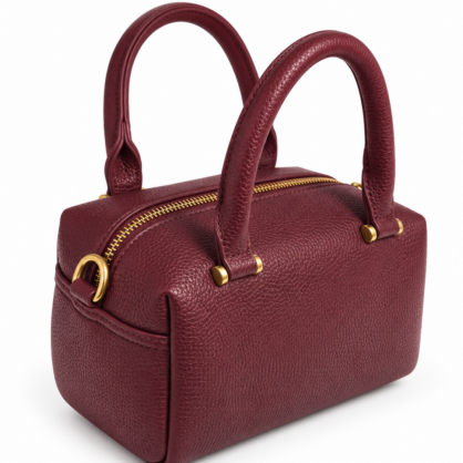 Small Grab Handle Crossbody Bowling Bag