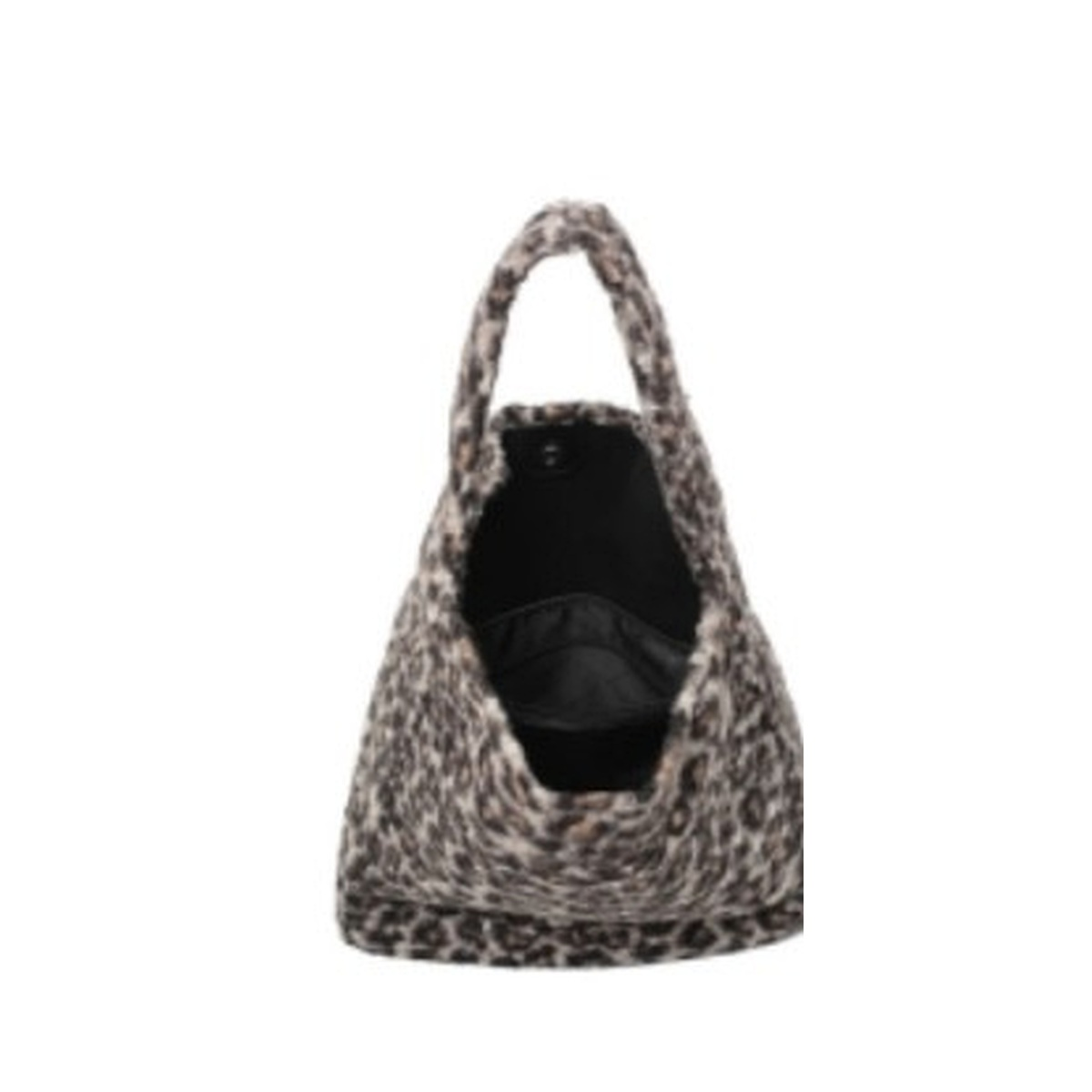 Large Animal Print Teddy Shoulder Bag - Image 5