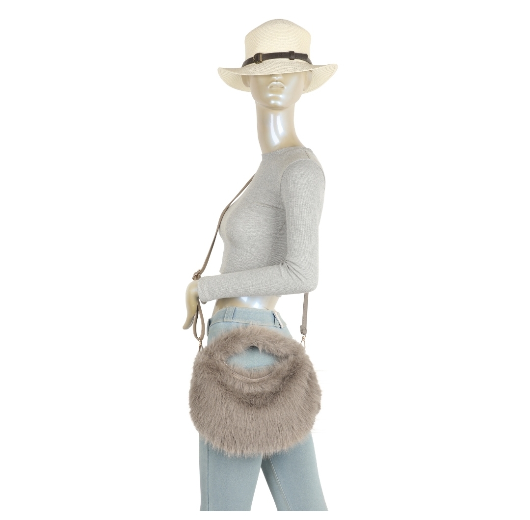 Faux Fur Fluffy Shoulder & Crossbody Bag - Image 7