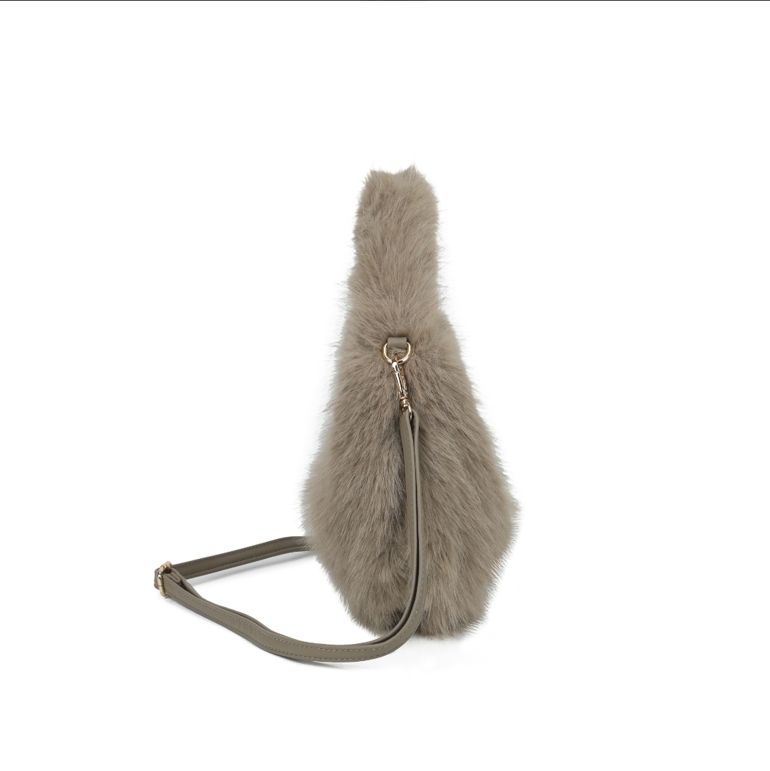 Faux Fur Fluffy Shoulder & Crossbody Bag - Image 6