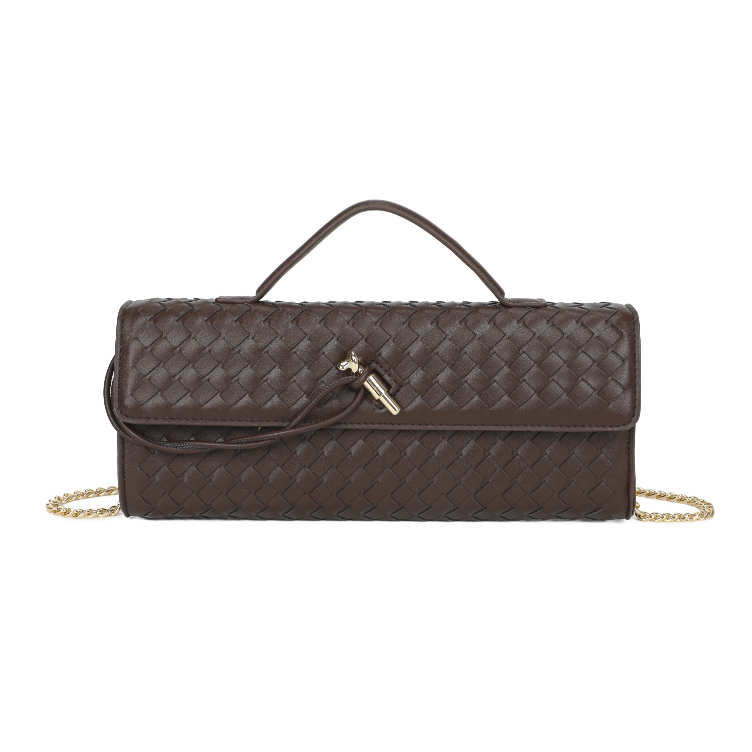 Elegant Weave Clutch & Crossbody Bag - Image 7