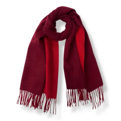 Reversible Two-Tone Cashmere Blend Winter Scarf