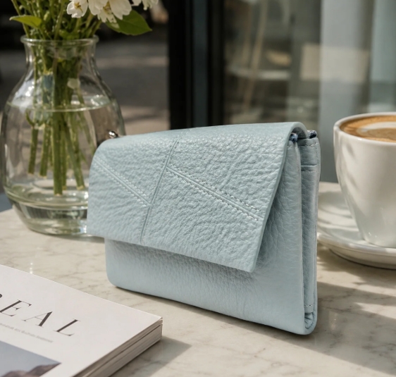 Plain Small Fold Over Purse - Image 5