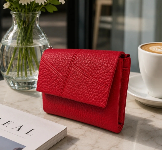 Plain Small Fold Over Purse - Image 3