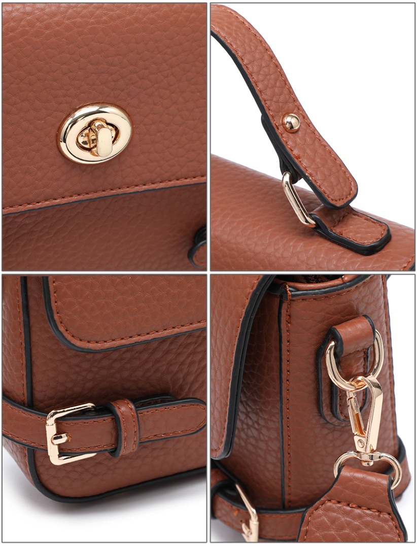 Mini Buckle Detail Satchel Bag - Image 13