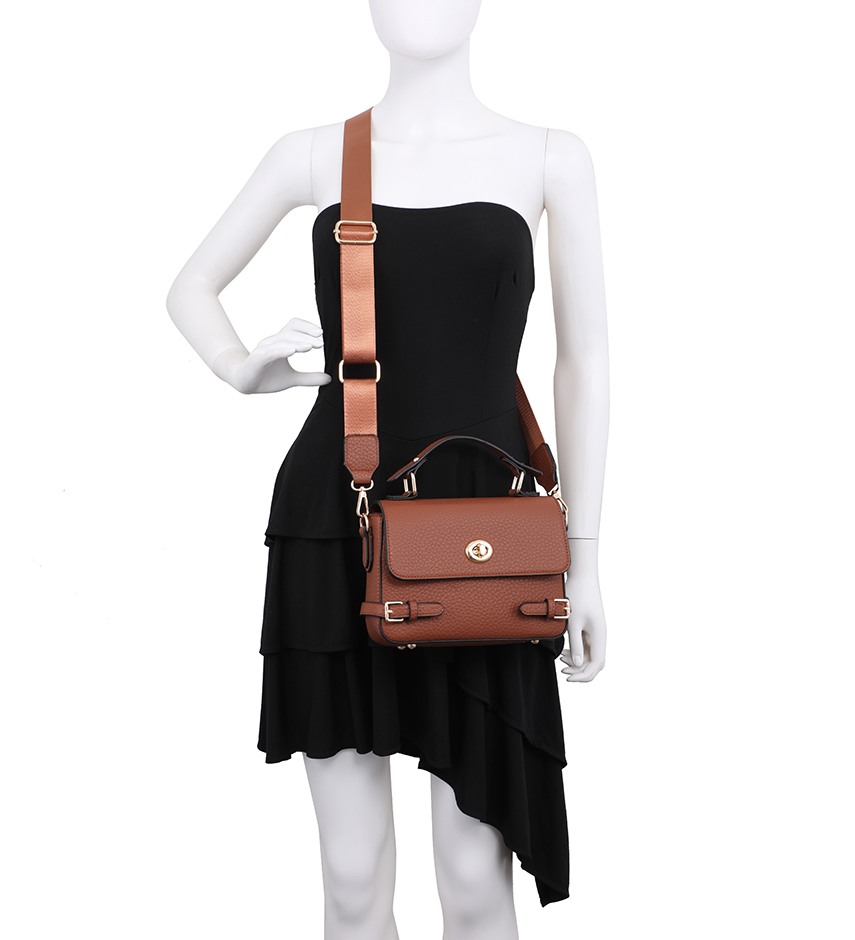 Mini Buckle Detail Satchel Bag - Image 14