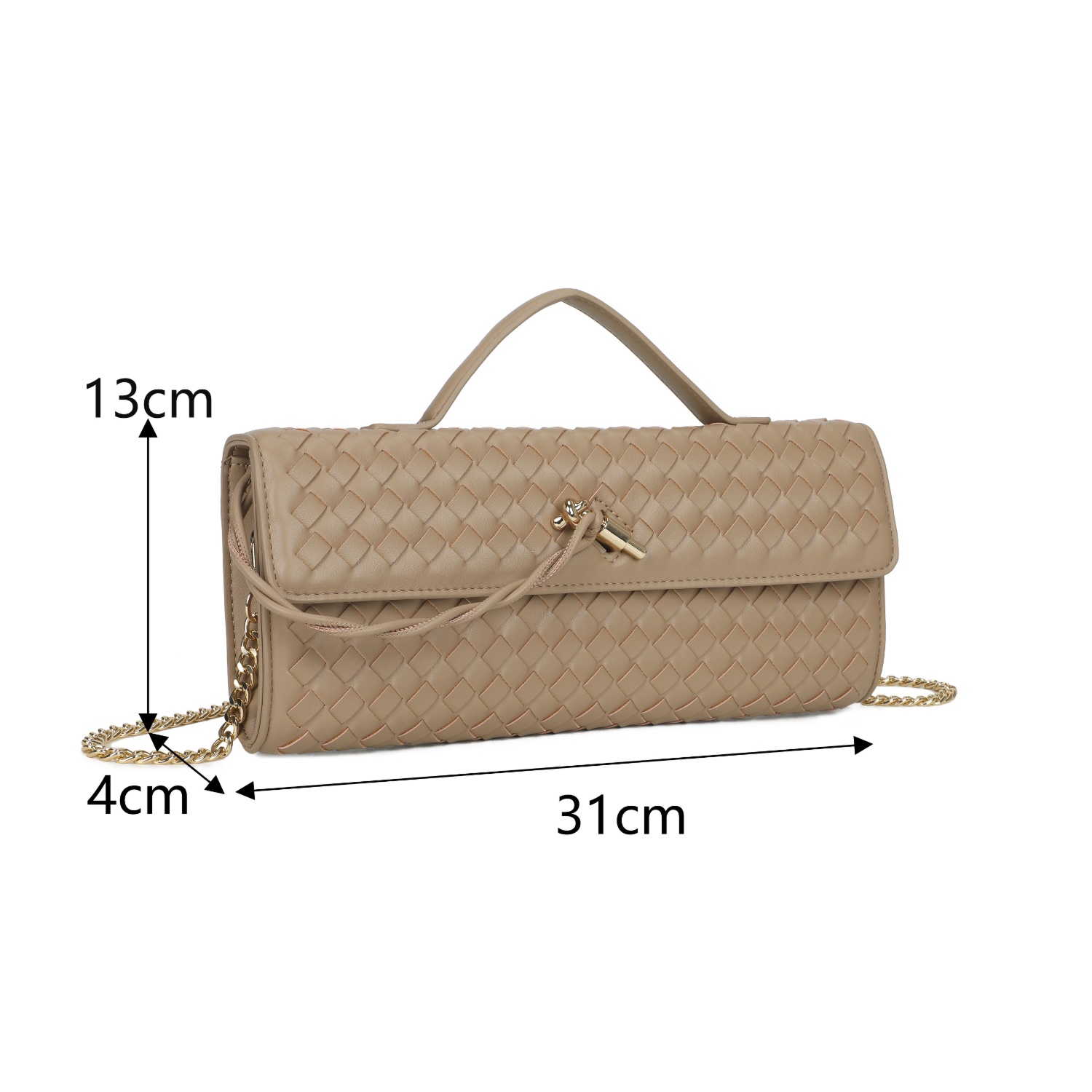 Elegant Weave Clutch & Crossbody Bag - Image 5